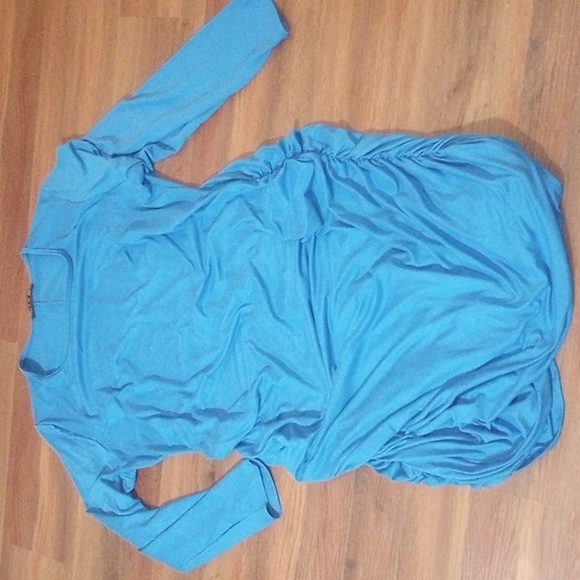 New Ruched Maxi Dress Blue - Picture 9 of 11